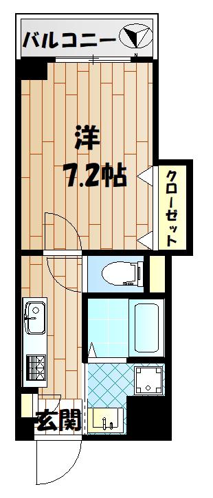 アール1(1K/1階)の間取り写真