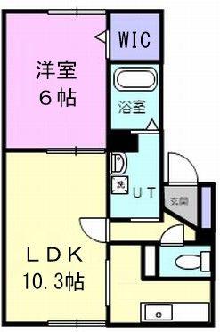 グランヴィラ(1LDK/1階)の間取り写真