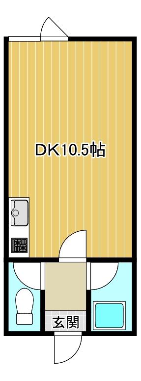 エクセル創和(ワンルーム/2階)の間取り写真