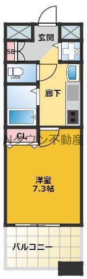 プレサンス栄メディパーク(1K/5階)の間取り写真