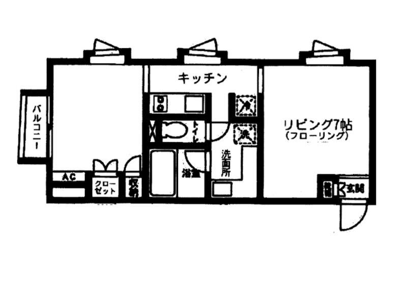 ONE STEP(1LDK/3階)の間取り写真