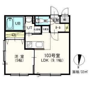 イングレッソ南7条(1LDK/4階)の間取り写真