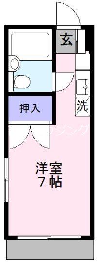 コーポ寿(ワンルーム/2階)の間取り写真