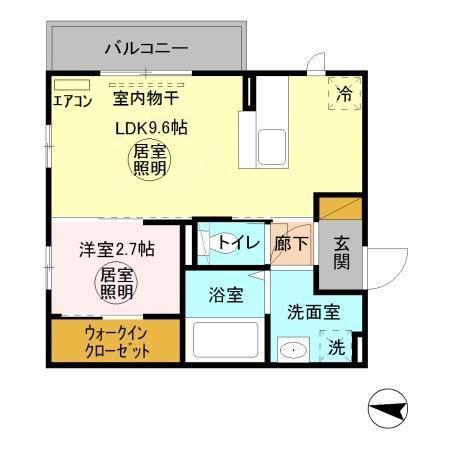 ダイシエル(1LDK/2階)の間取り写真