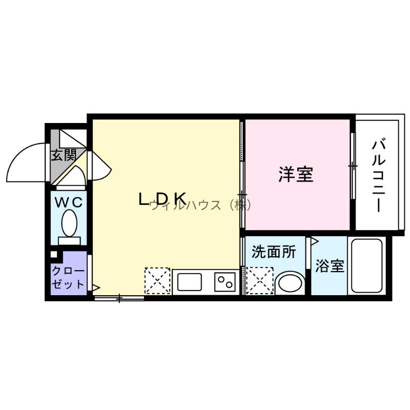 センショウトラスト2(1LDK/1階)の間取り写真
