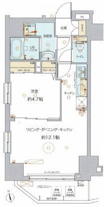 ライジングプレイス浅草四番館 RAISING PLACE 浅草四番館(1LDK/9階)の間取り写真