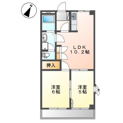 コンフォース510(2LDK/1階)の間取り写真