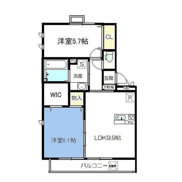 ボナール寿(2LDK/3階)の間取り写真