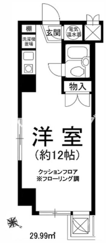 シルバープラザ五反田(ワンルーム/7階)の間取り写真