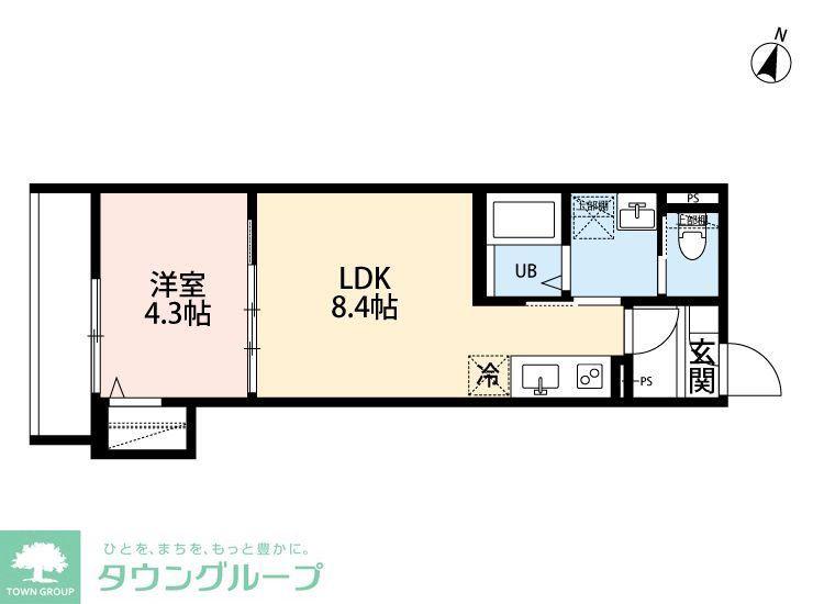 ROBOT HOME KANAMACHI(1LDK/2階)の間取り写真