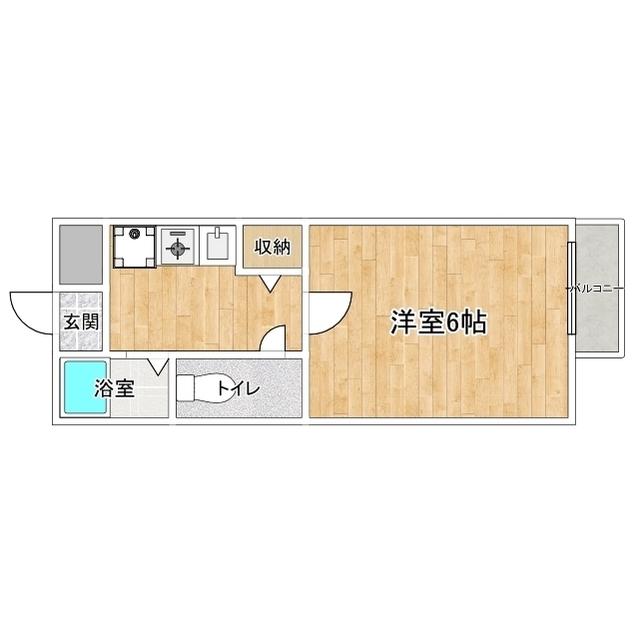 CASA・Y(1K/1階)の間取り写真