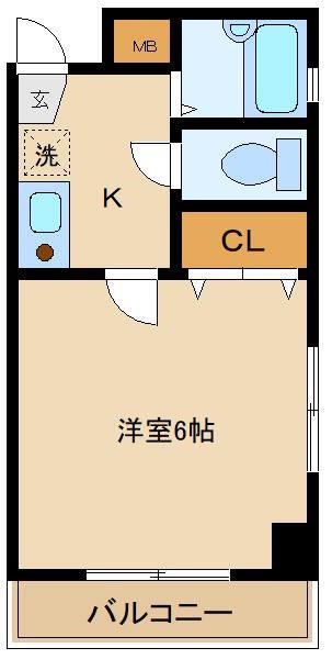 ビアンM・A(1K/3階)の間取り写真