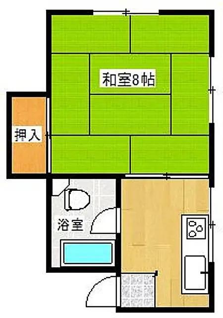 西村コーポ(1K/2階)の間取り写真