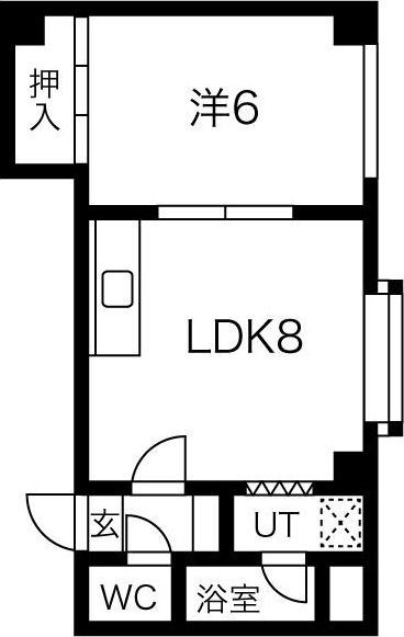 エスペランス(1LDK/1階)の間取り写真