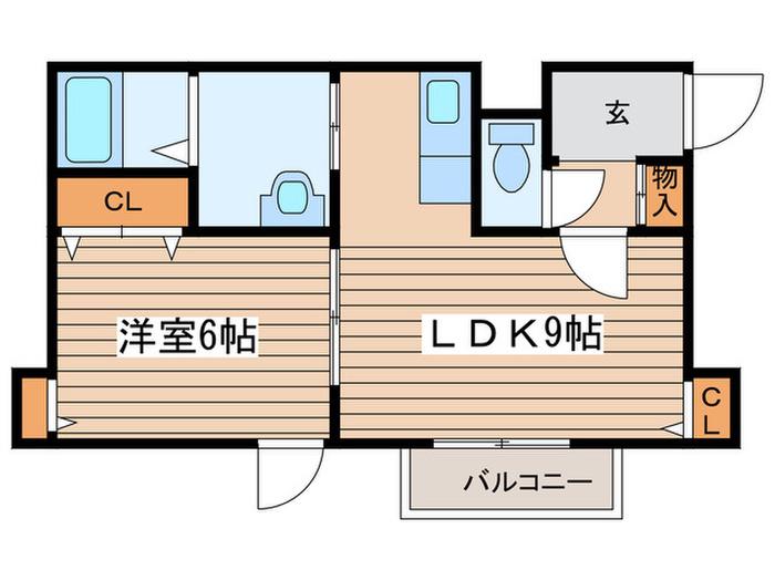 ジュエル・スカイ(1LDK/5階)の間取り写真