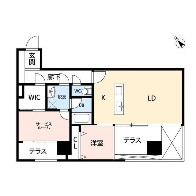 ザ・パーク1番堀(1SLDK/8階)の間取り写真