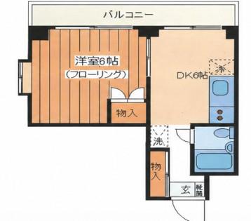 プロスペリティ目白S(1DK/2階)の間取り写真