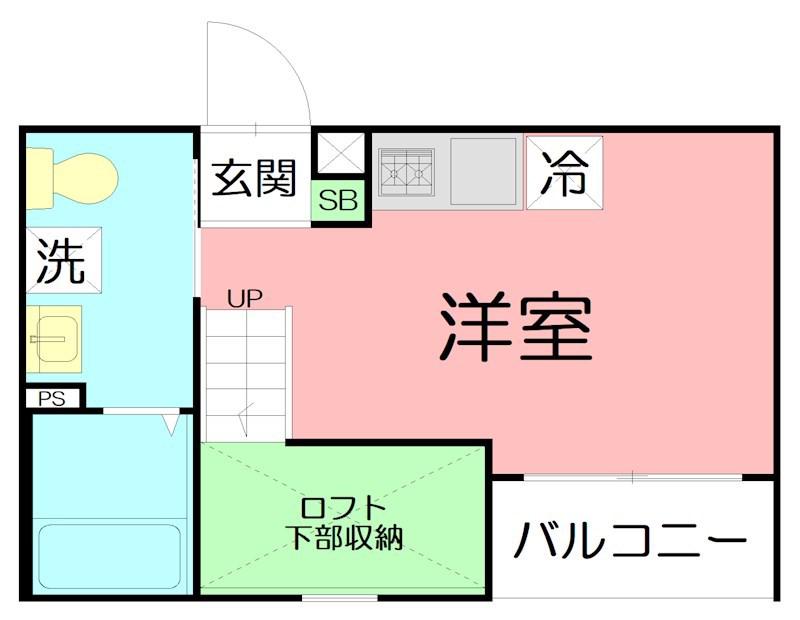 MAISON DE LA PLAGE(ワンルーム/2階)の間取り写真