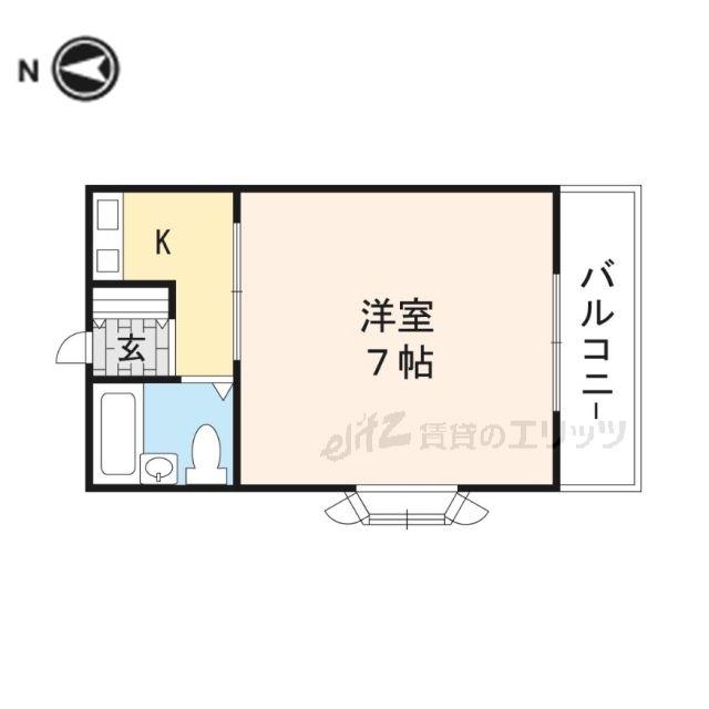 メラレンタルハウスNO.4(1K/4階)の間取り写真