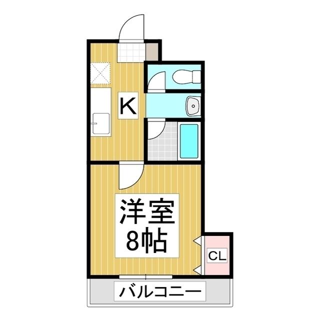 フューチャーヒル(1K/2階)の間取り写真