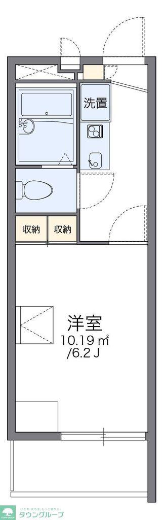 レオパレスクレール(1K/2階)の間取り写真
