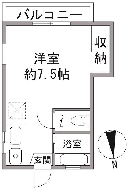 KEI高円寺(ワンルーム/2階)の間取り写真