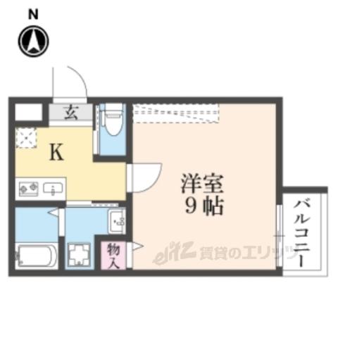 ブライトハイムF棟(1K/2階)の間取り写真