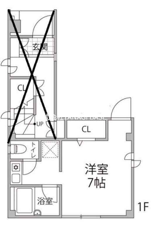 千葉アパート(ワンルーム/1階)の間取り写真
