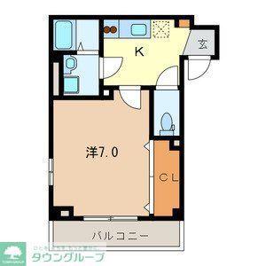 アムールIII(1K/3階)の間取り写真