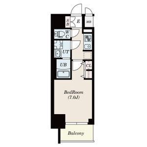 S-RESIDENCE熱田II(1K/9階)の間取り写真