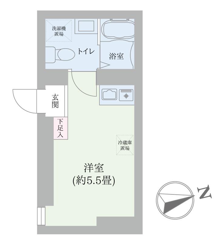 DELFINO(ワンルーム/4階)の間取り写真