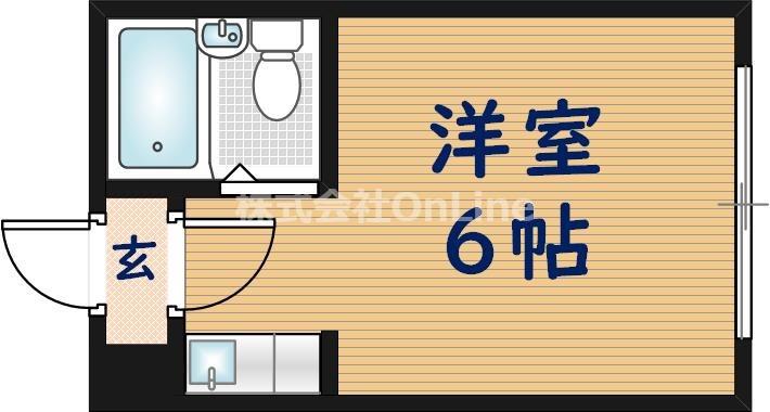 大宝小阪CTスクエア(ワンルーム/2階)の間取り写真