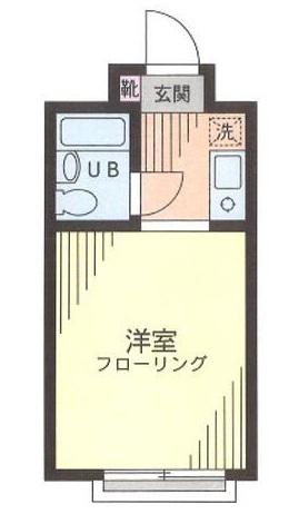 リッシエル中野坂上(1K/2階)の間取り写真