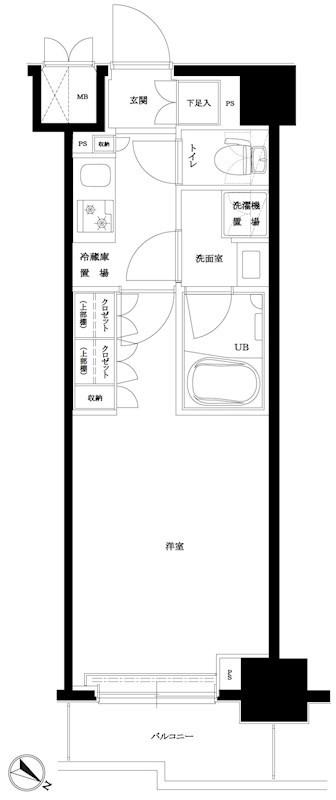 ルーブル住吉弐番館(1K/7階)の間取り写真