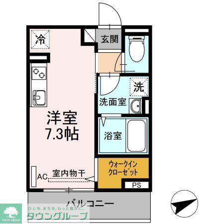 ピフォンテ日吉(ワンルーム/3階)の間取り写真