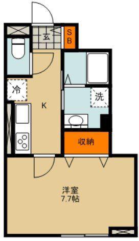 さいたま市大宮区宮町3丁目計画(1K/1階)の間取り写真