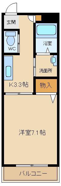 リヴェール(1K/3階)の間取り写真