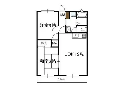 マノワール51(2LDK/1階)の間取り写真