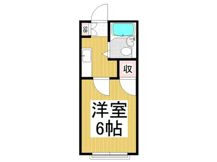コーポ手塚(1K/2階)の間取り写真