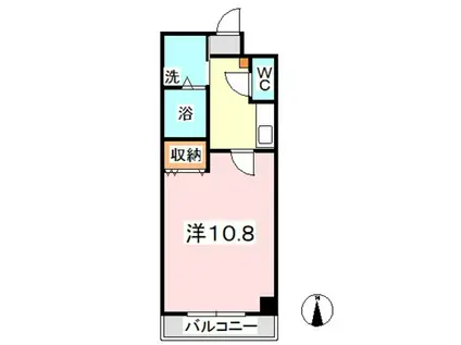 マリベール新倉敷(1K/1階)の間取り写真