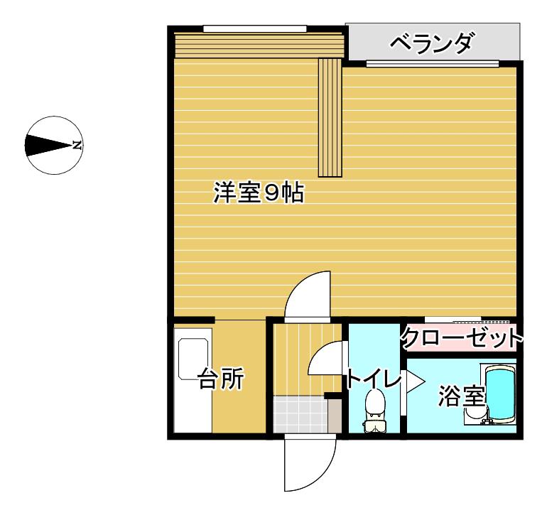 ハウスオブリザ平岸弐番館(1K/3階)の間取り写真