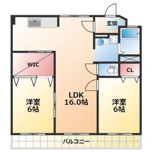 レジデンス恒和(2LDK/4階)の間取り写真