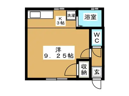 六浦ハイツ(ワンルーム/1階)の間取り写真