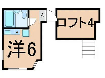 WENEXT大口コロラド(ワンルーム/1階)の間取り写真