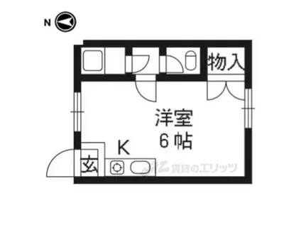 芦山荘(1K/2階)の間取り写真