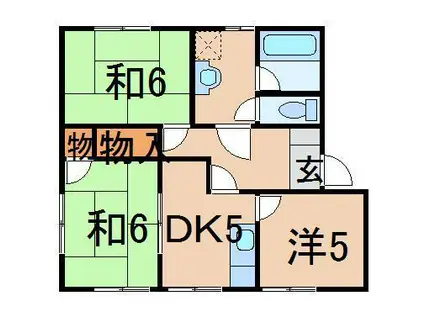 ベルファミールA棟(3DK/2階)の間取り写真