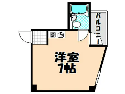 ハイツアルペン伊丹(ワンルーム/3階)の間取り写真