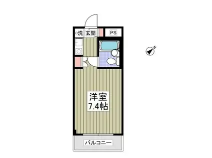 パル京南NO.17(ワンルーム/1階)の間取り写真