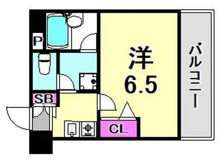 エスティライフ武庫之荘(1K/2階)の間取り写真