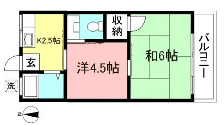 コーポ川尻 1階階 間取り